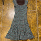 Sleeveless Summer Dress Fairy 2000s y2k Brown Turquoise - S