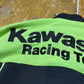 Kawasaki Sport Zip Through Racing Jacket Black Green 2000s y2k - S