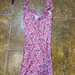 Etam Short Sleeve Summer Dress Pink White 2000s y2k Fairy - M
