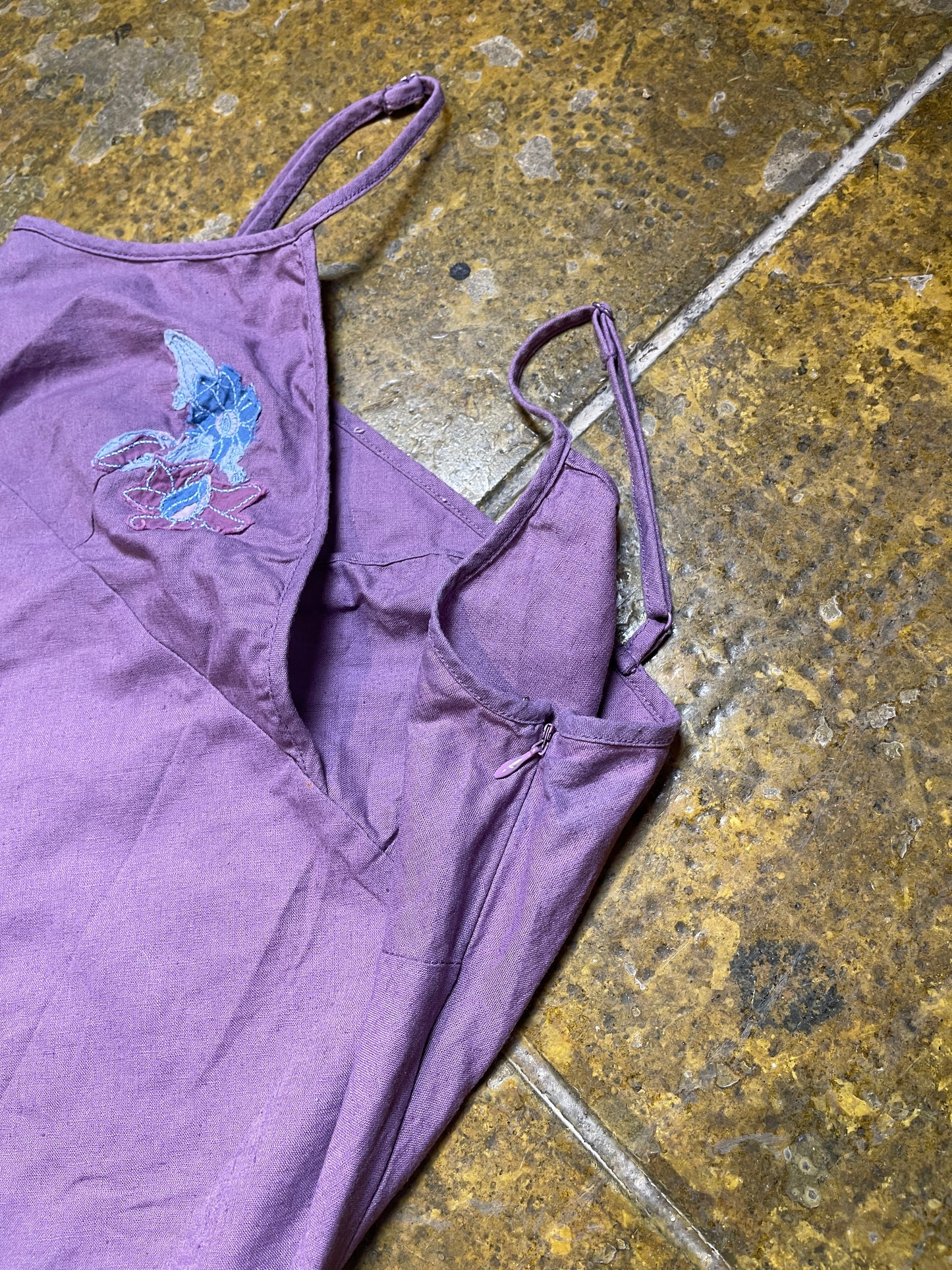 Etam Sleeveless Summer Dress Purple 2000s y2k - XS