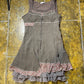 Cache Cache Sleeveless Dress Brown 2000s y2k - S/M