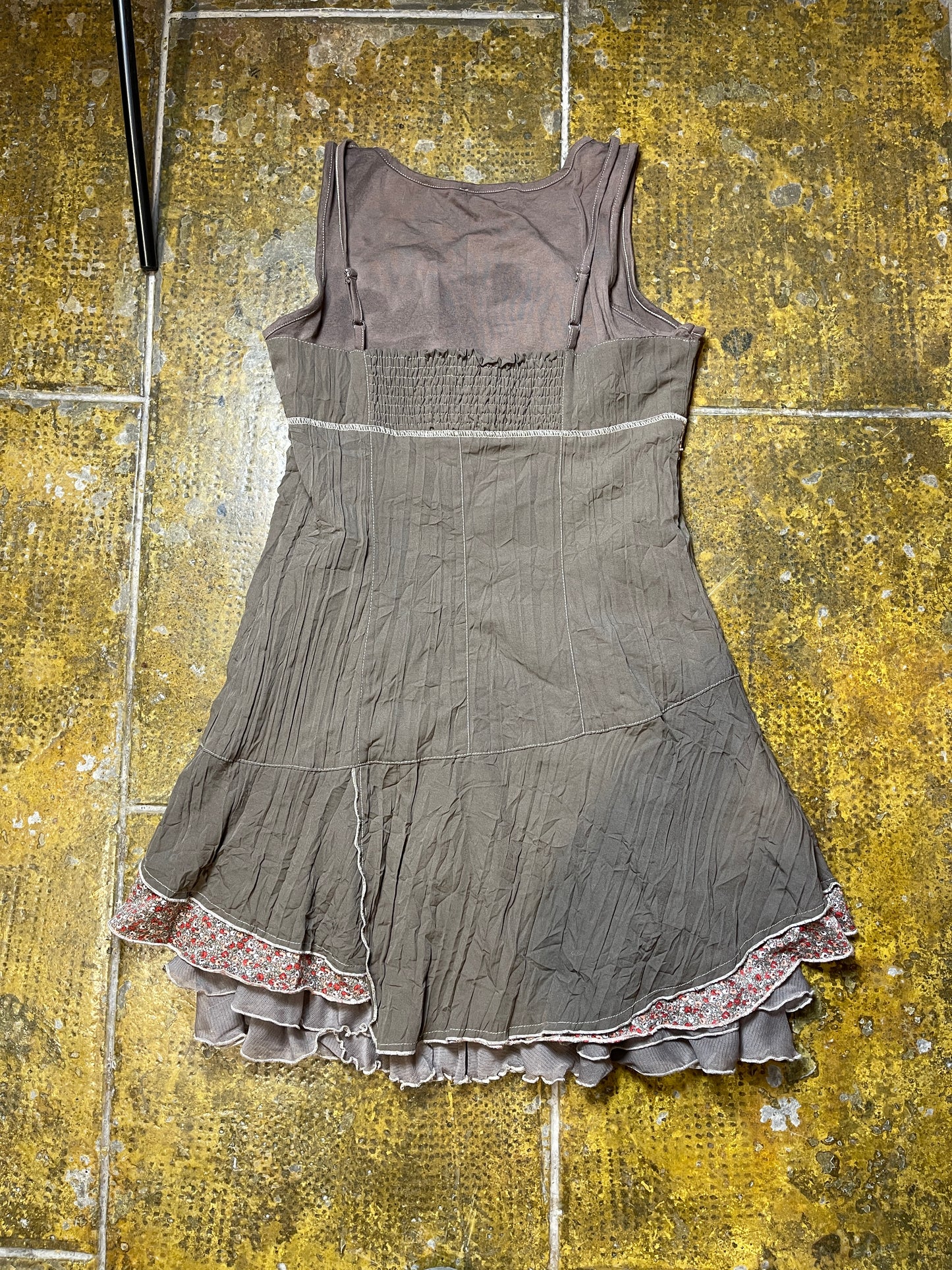 Cache Cache Sleeveless Dress Brown 2000s y2k - S/M