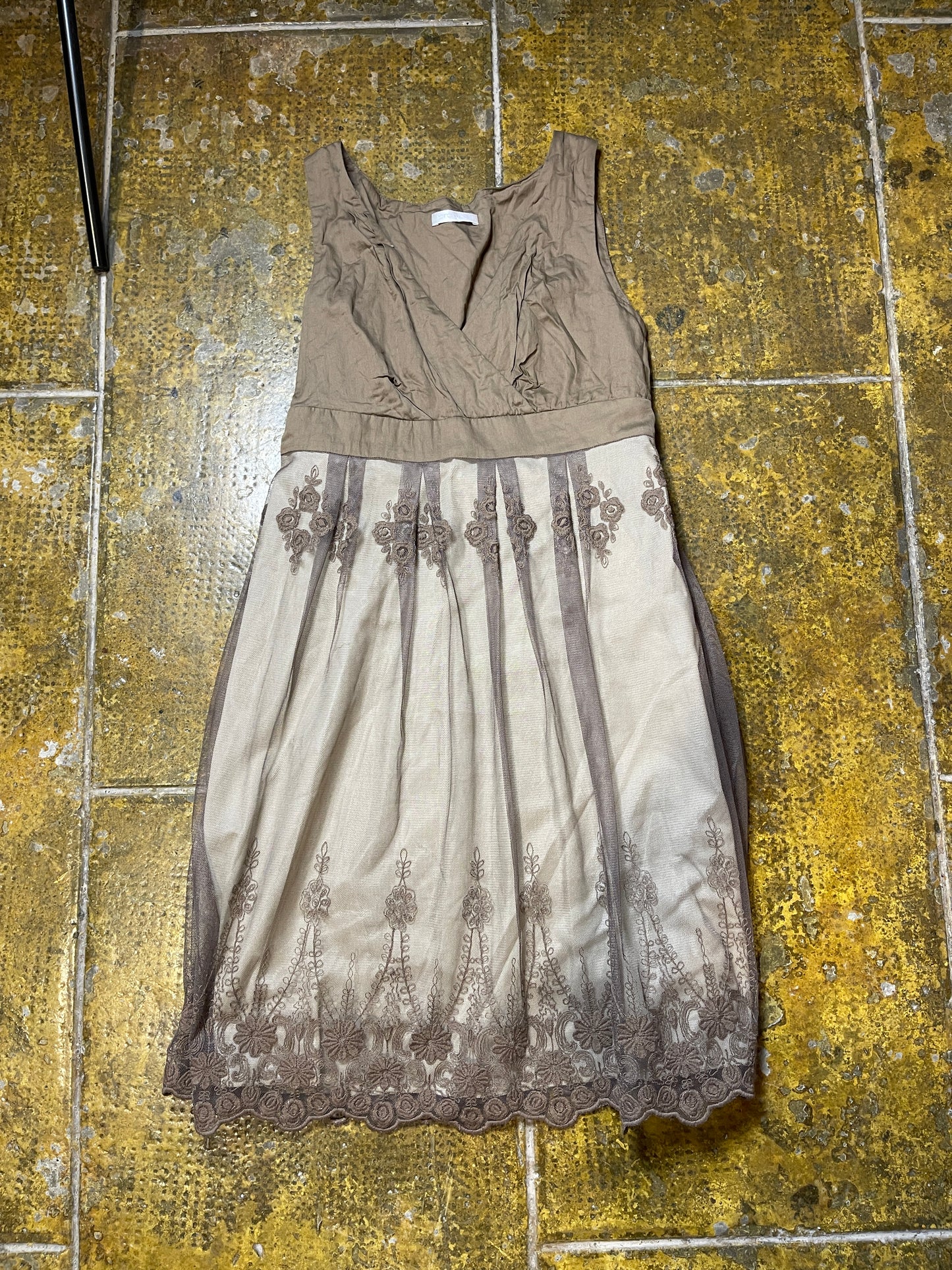 Promod Sleeveless Summer Dress Brown - L