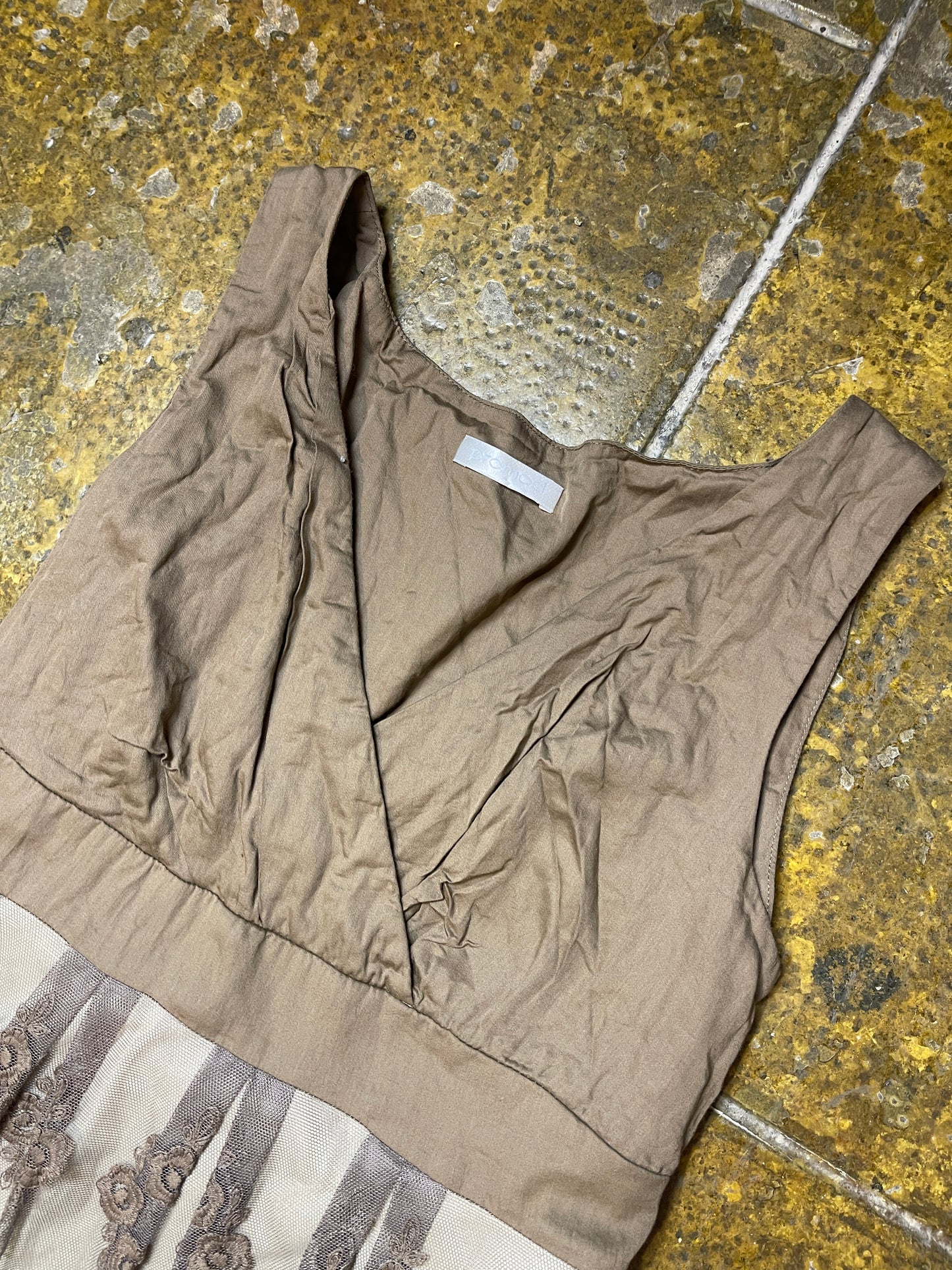 Promod Sleeveless Summer Dress Brown - L
