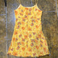 Sleeveless Summer Dress Yellow Flowers 2000s y2k - XL