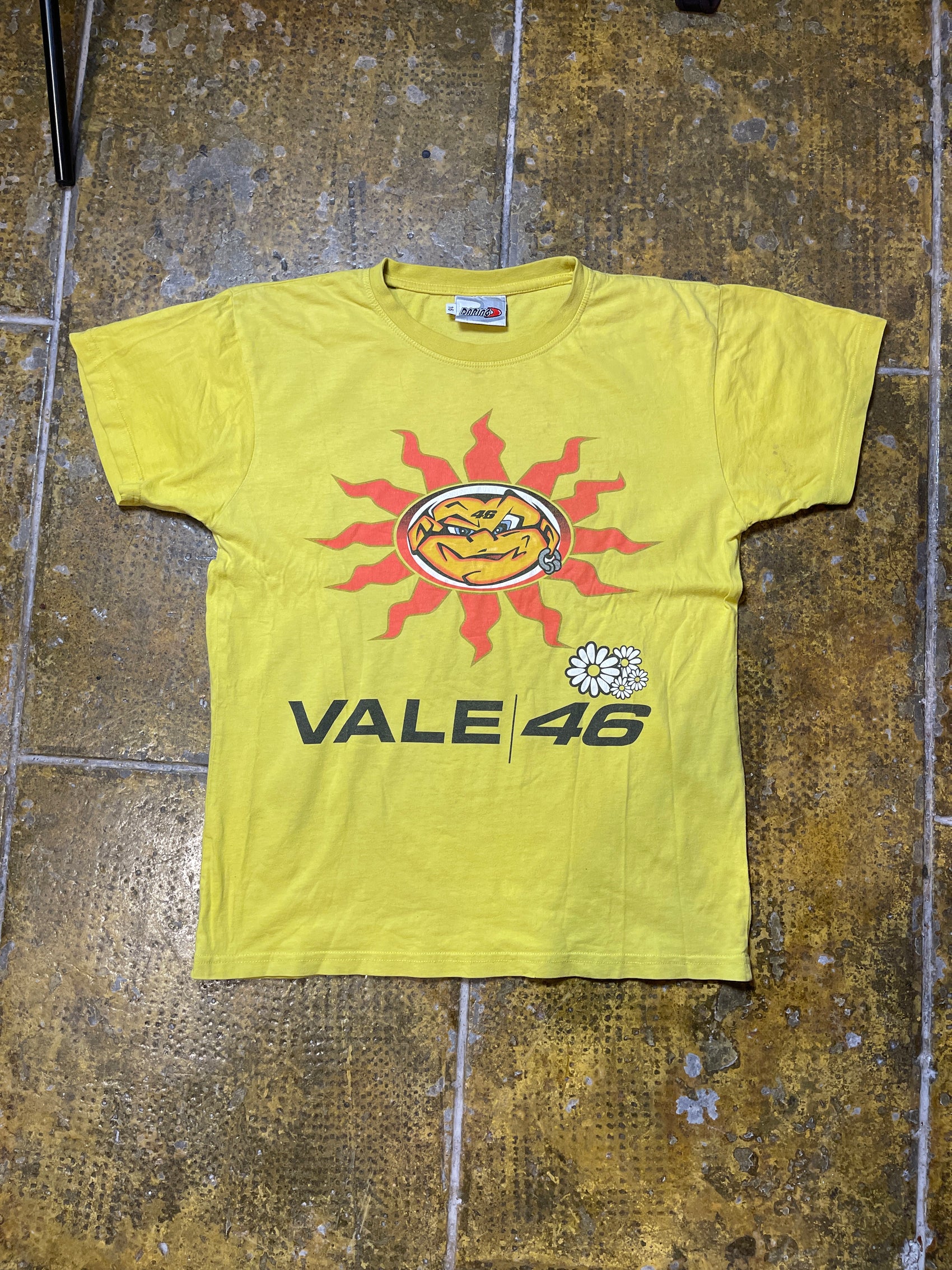 Valentino Rossi T-Shirt Yellow 46 The Doctor 2000s y2k Racing - S
