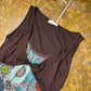 Cache Cache Sleeveless Summer Dress Brown Multicolor 2000s y2k - S