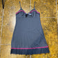 Etam Sleeveless Summer Dress Gray Pink 2000s y2k - M