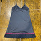 Etam Sleeveless Summer Dress Gray Pink 2000s y2k - M