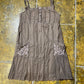Cache Cache Sleeveless Summer Dress Brown 2000s y2k - M