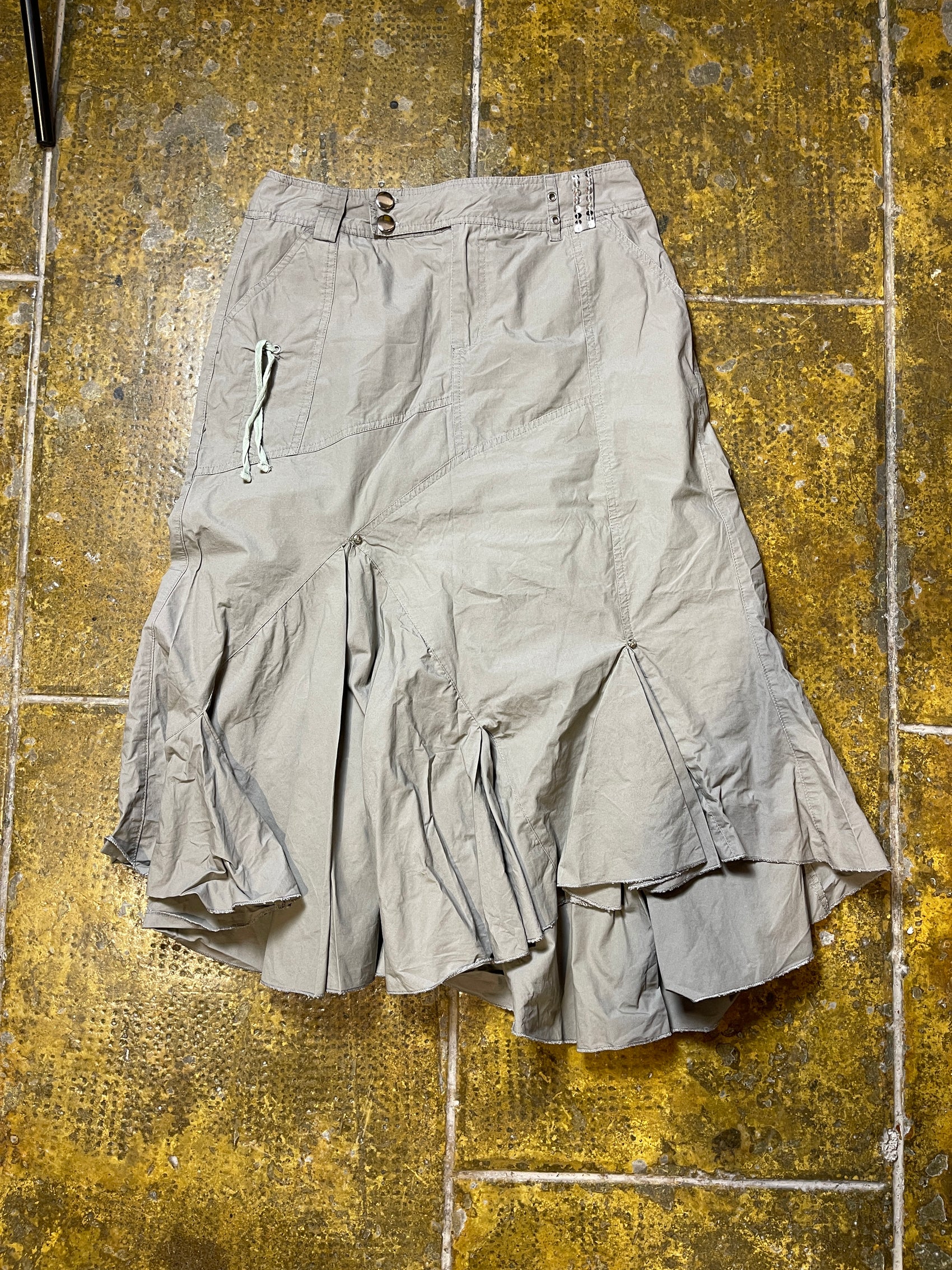 Cache Cache Midi Skirt Gray 2000s y2k - M