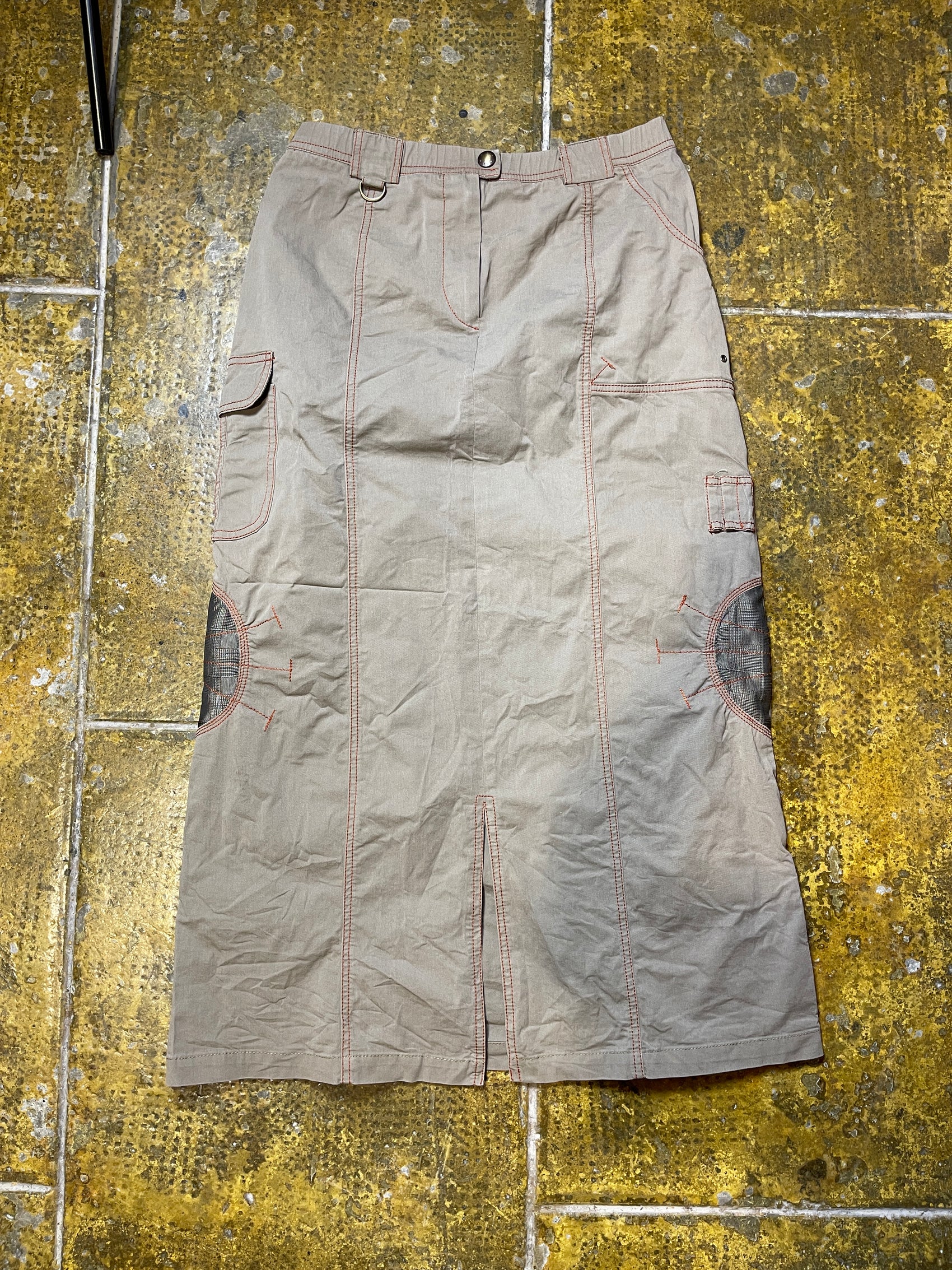 Maxi Skirt Khaki 2000s y2k - L
