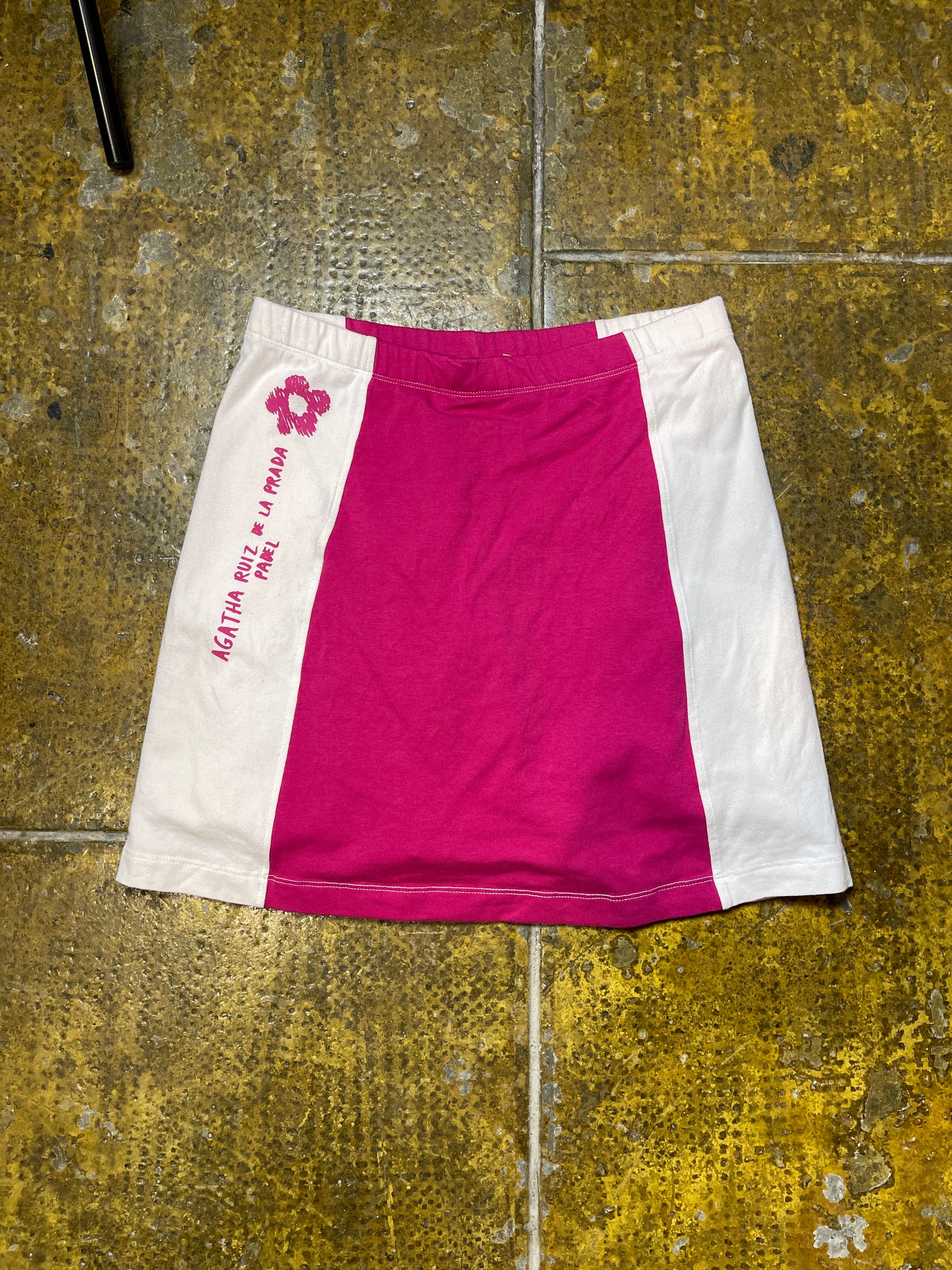 Agatha Ruiz de la Prada Mini Skirt White Pink 2000s y2k - L