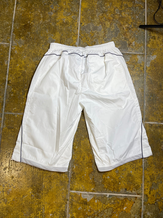Nike Bermuda Shorts Capri Sport Track White 2000s y2k Deadstock - L