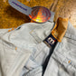 Mistral Capri Bermuda Pants Baby Blue Orange 2000s y2k - M