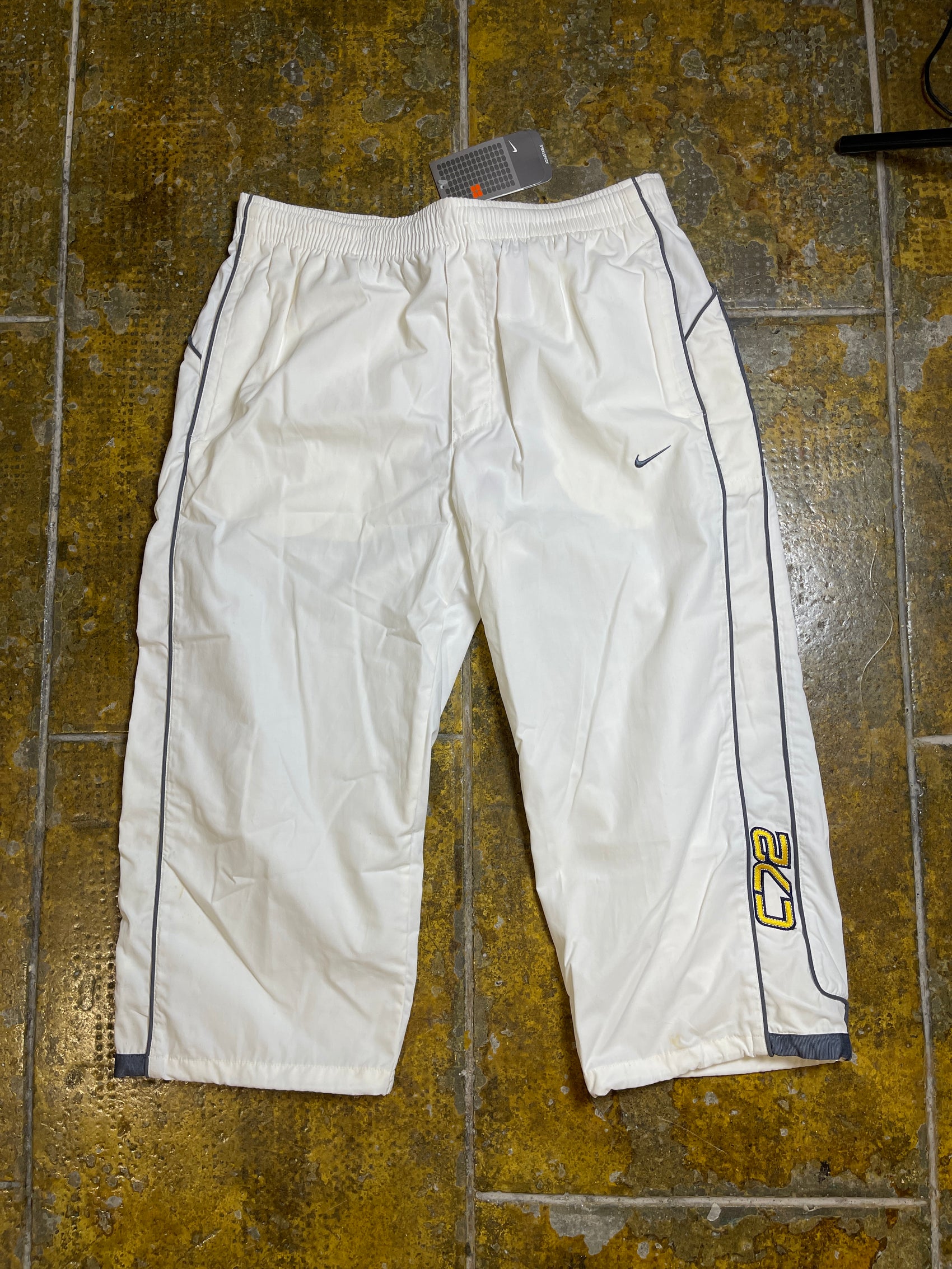 Nike Bermuda Capri Pants C72 White 2000s y2k - XL