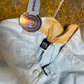 Mistral Capri Pants Baby Blue Orange 2000s y2k - S