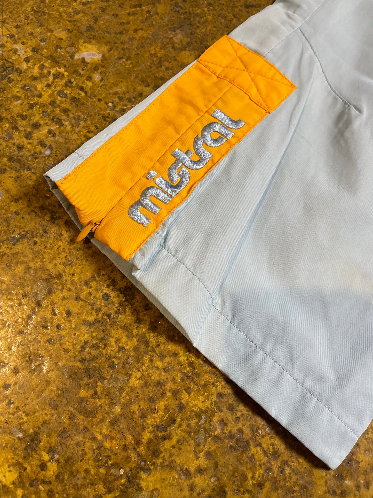Mistral Capri Pants Baby Blue Orange 2000s y2k - S