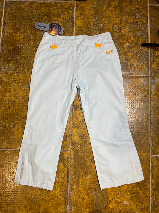Mistral Capri Pants Baby Blue Orange 2000s y2k - S