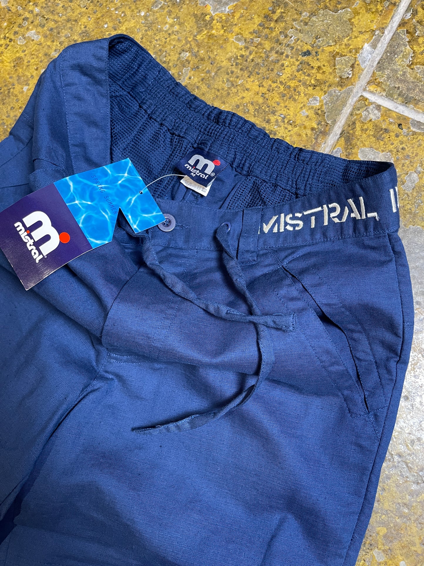 Mistral Capri Pants Shorts Navy 2000s y2k Deadstock - M