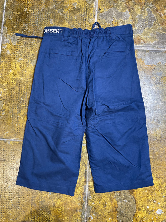Mistral Capri Pants Shorts Navy 2000s y2k Deadstock - M