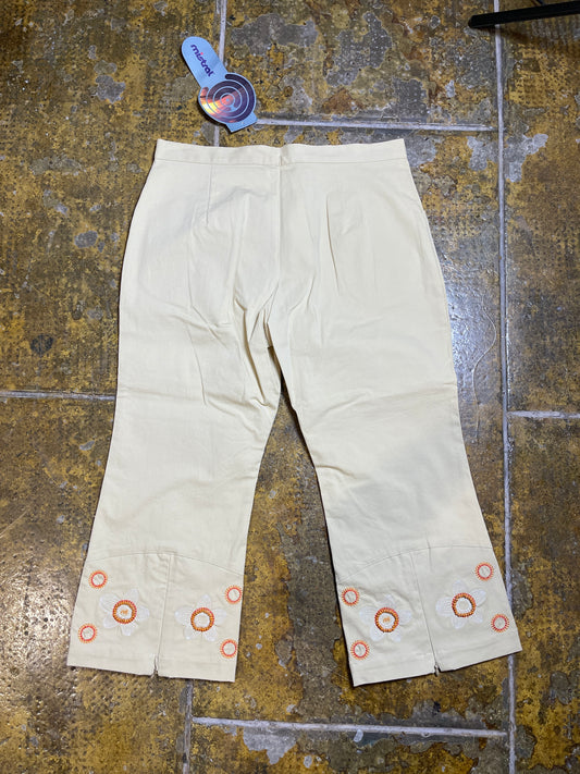 Mistral Capri Pants Beige 2000s y2k Deadstock - M