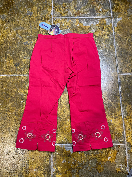 Mistral Capri Pants Red 2000s y2k Deadstock - M