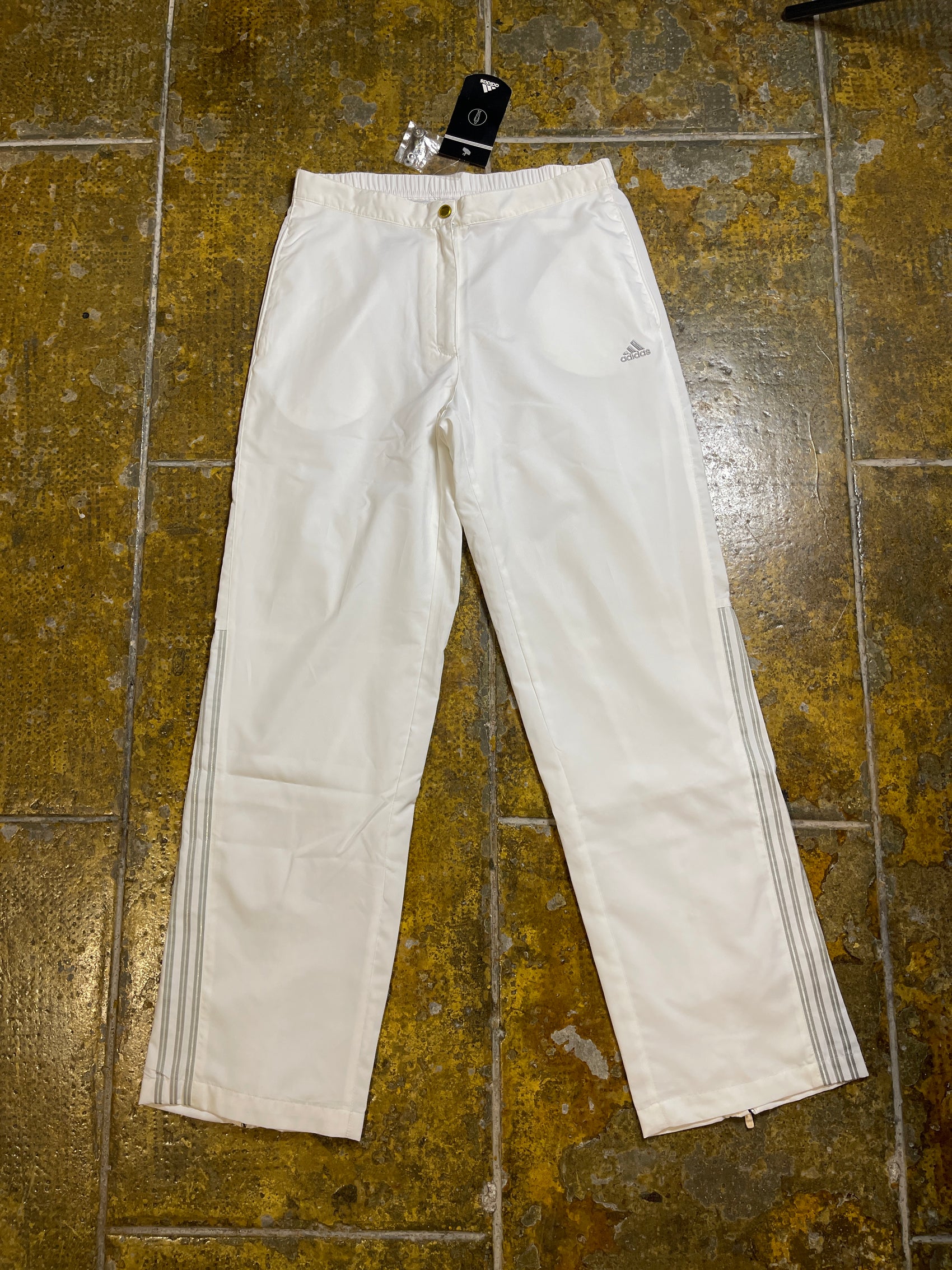 Adidas Sport Track Pants White 2003 y2k - M