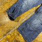 Capri Denim Pants Low Waist Blue 2000s y2k - S