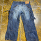 Capri Denim Pants Low Waist Blue 2000s y2k - S