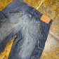Capri Denim Pants Low Waist Blue 2000s y2k - S