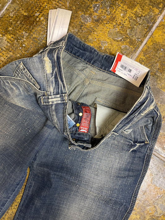 GAS Bootcut Low Waist Denim Pants Blue 2000s y2k Deadstock - M/L