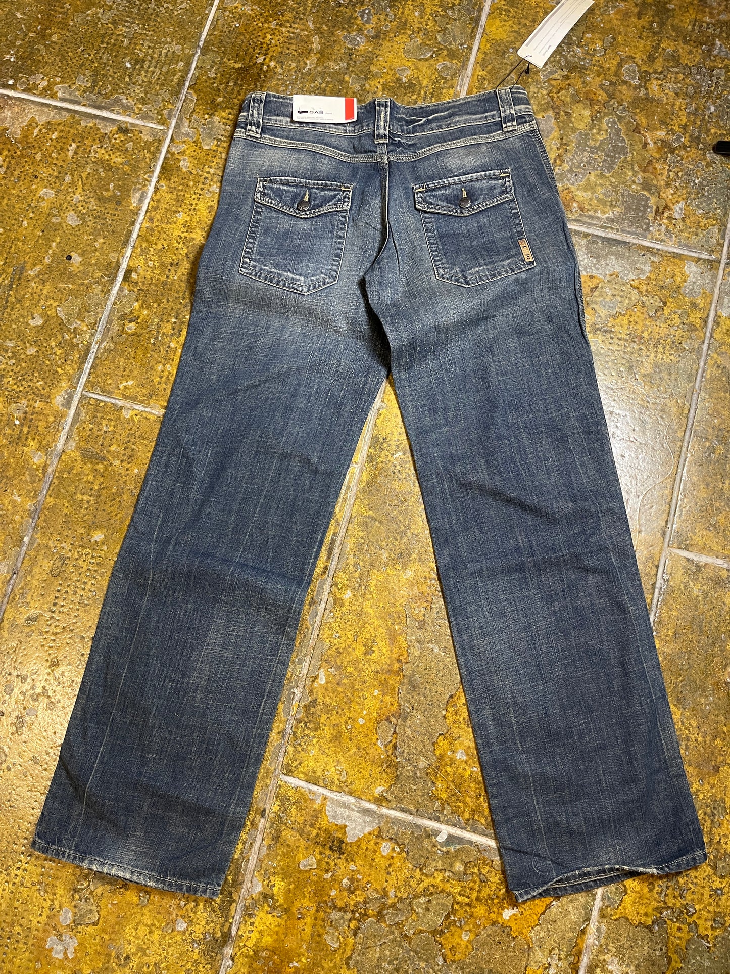 GAS Bootcut Low Waist Denim Pants Blue 2000s y2k Deadstock - M/L