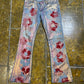 Miss Sixty Flared Low Waist Denim Pants Custom 2000s y2k - S/M