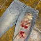 Miss Sixty Flared Low Waist Denim Pants Custom 2000s y2k - S/M