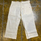 Mistral Capri Pants White Cream Summer 2000s y2k Deadstock - M