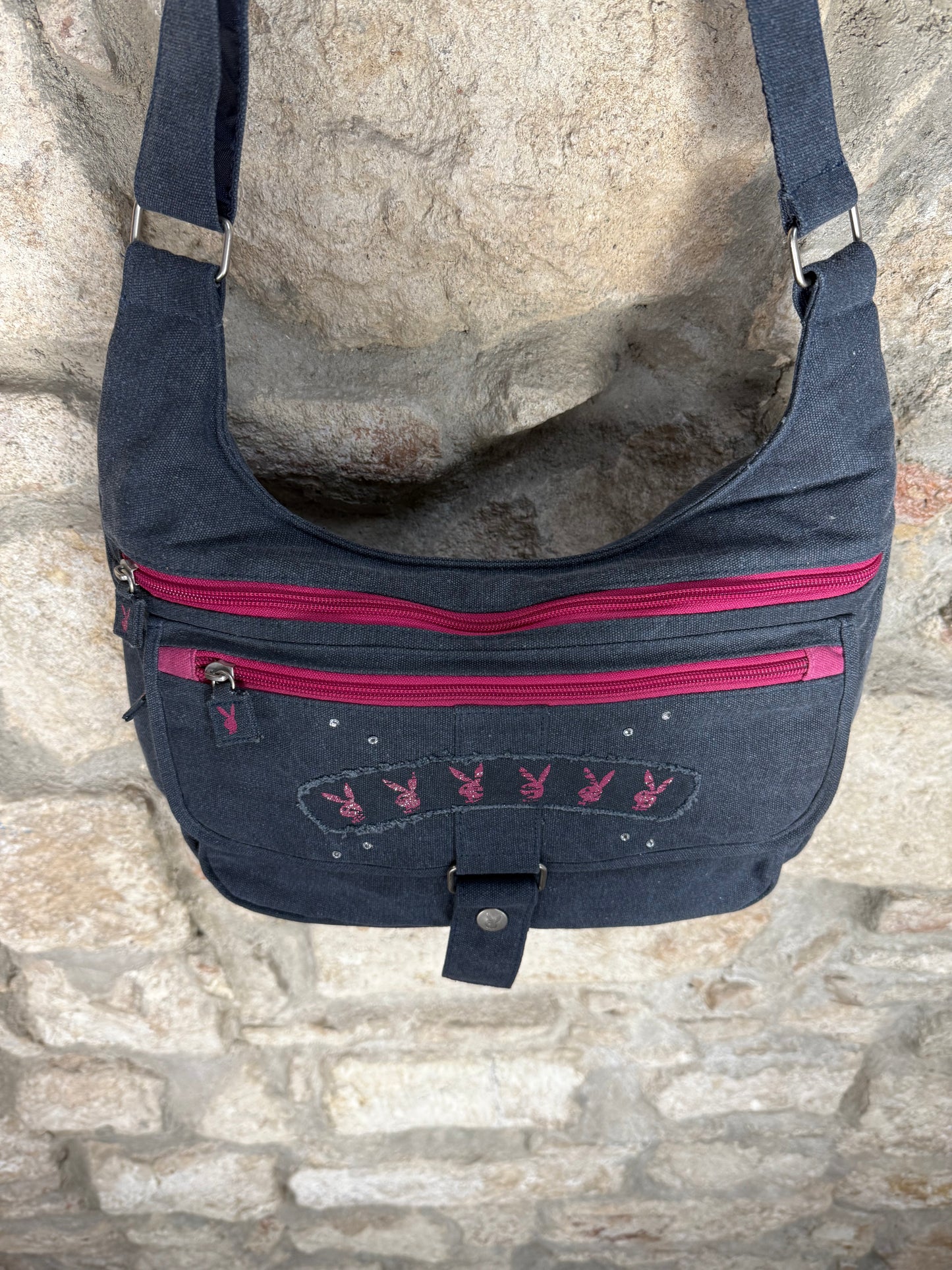 Y2K Playboy Shoulder Bag Gray 2004