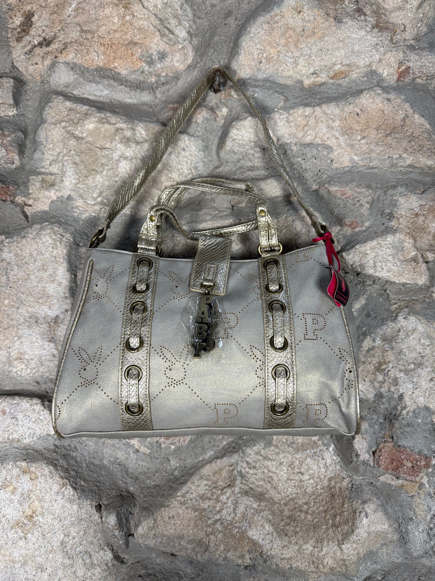 Y2K Playboy Shoulder Bag Gold Deadstock 2004