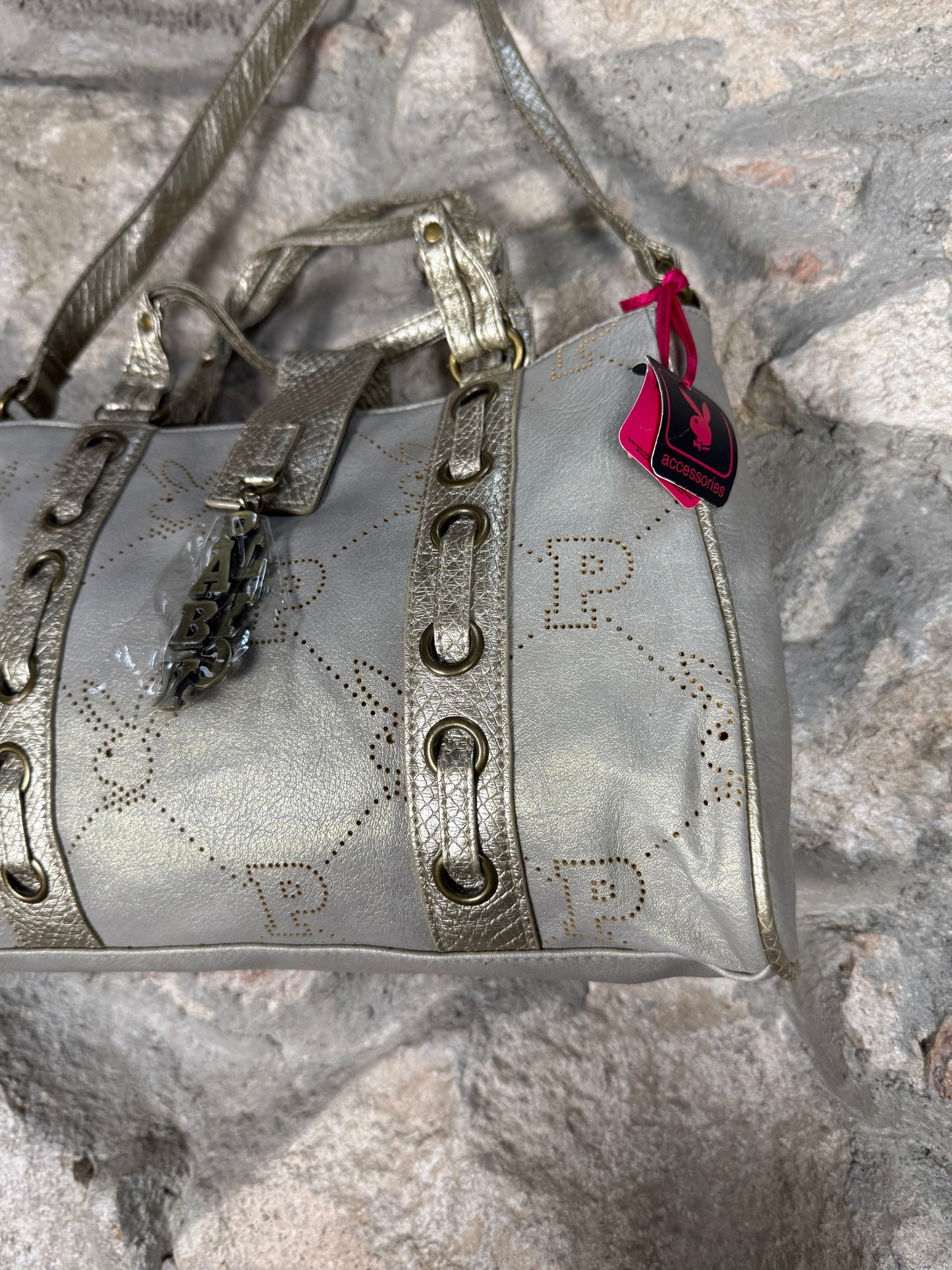 Y2K Playboy Shoulder Bag Gold Deadstock 2004