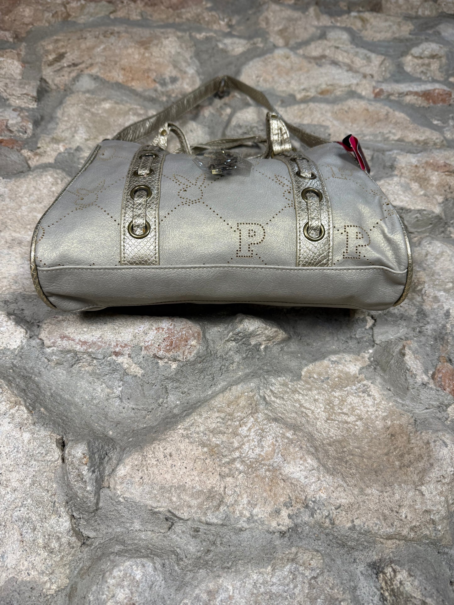 Y2K Playboy Shoulder Bag Gold Deadstock 2004