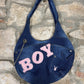 Y2K Playboy Denim Shoulder Bag Blue Deadstock 2004