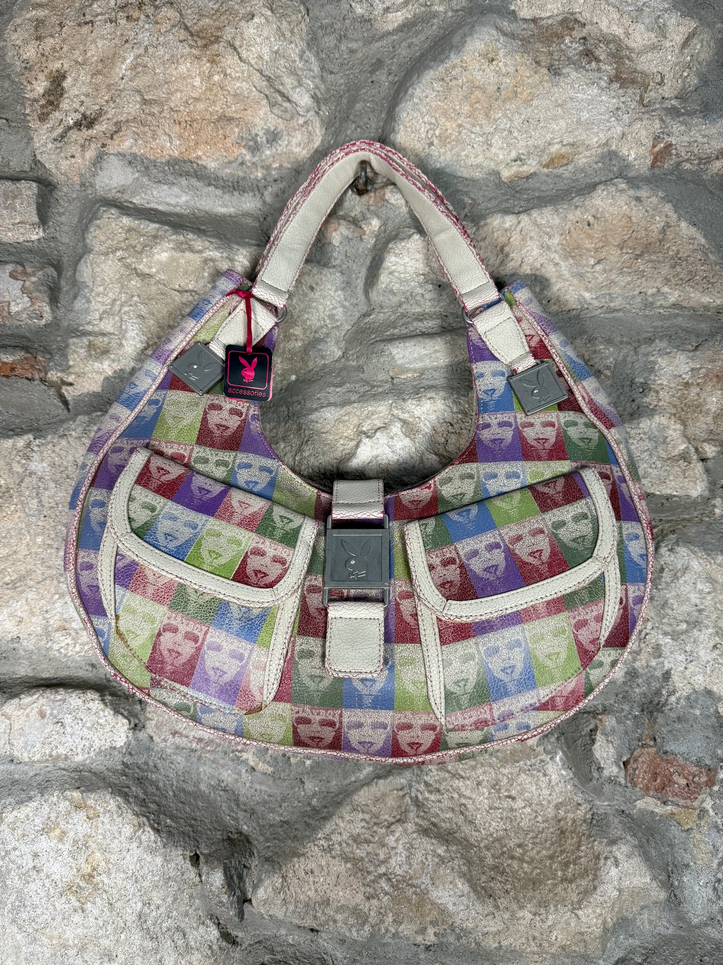 Y2K Playboy Shoulder Bag Multicolor Deadstock 2004