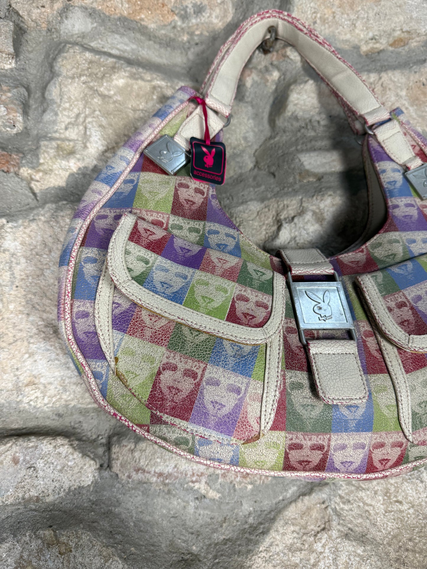 Y2K Playboy Shoulder Bag Multicolor Deadstock 2004