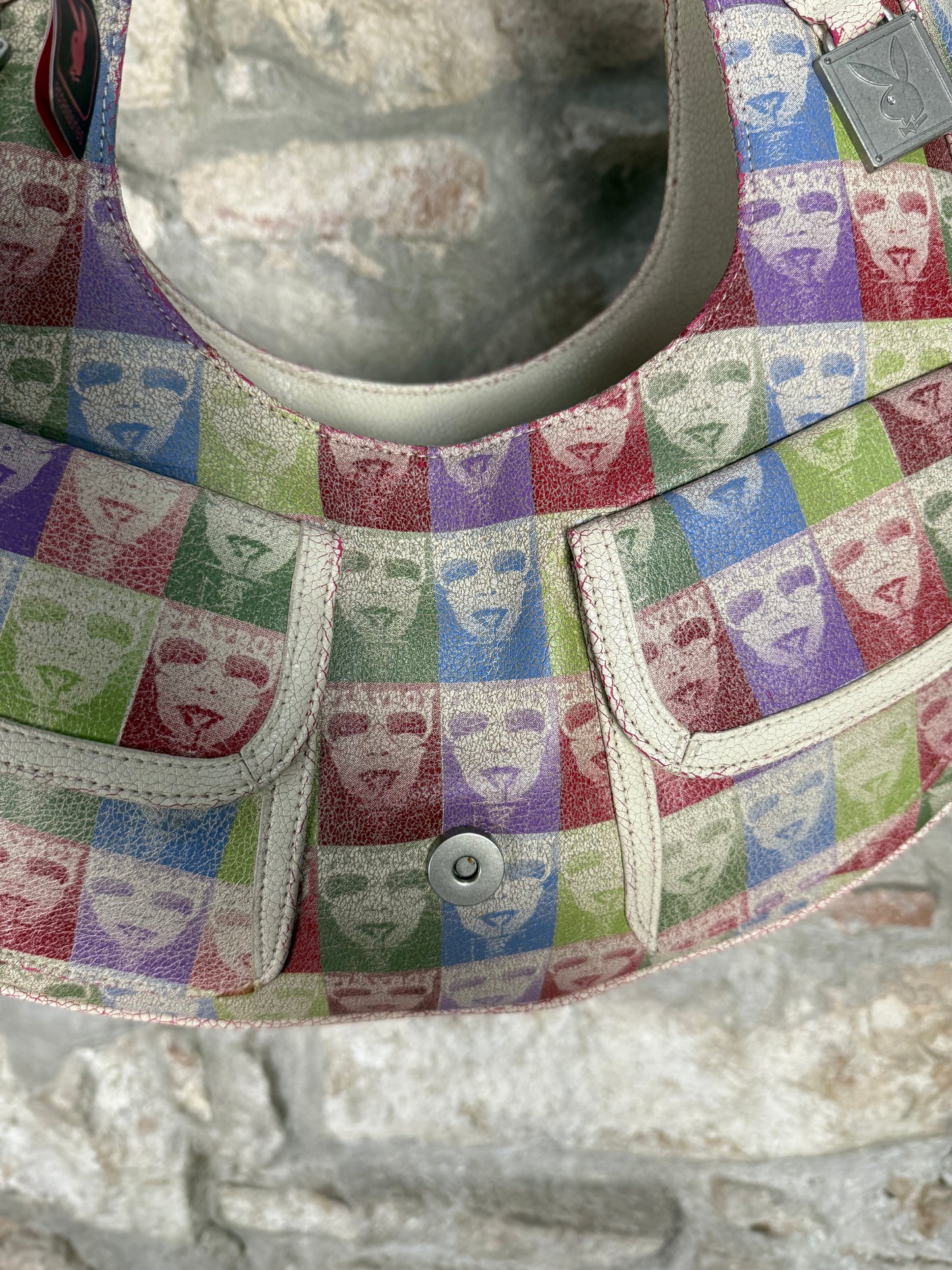 Y2K Playboy Shoulder Bag Multicolor Deadstock 2004