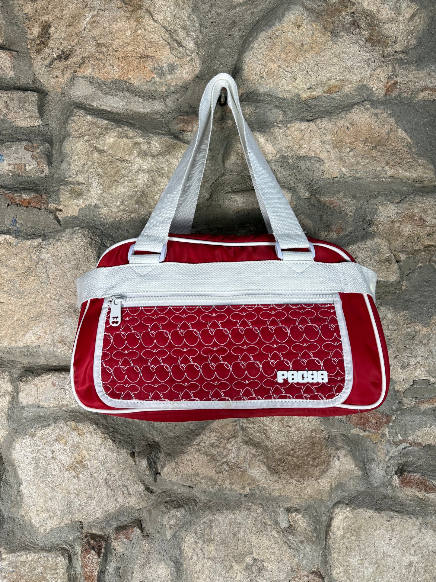 Y2K Pacha Shoulder Bag Red White 2000s