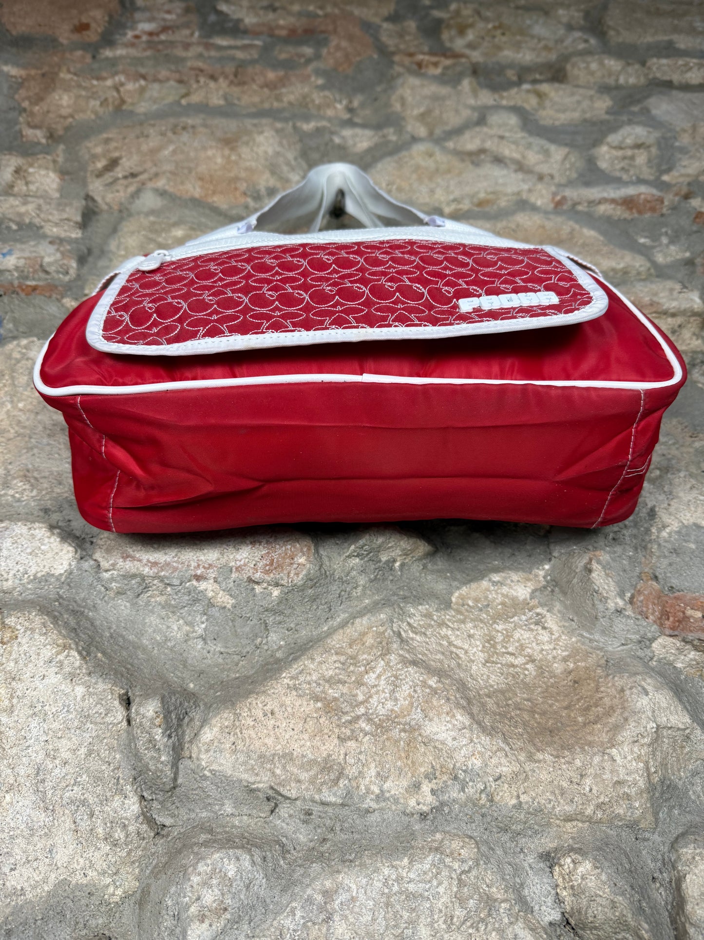 Y2K Pacha Shoulder Bag Red White 2000s