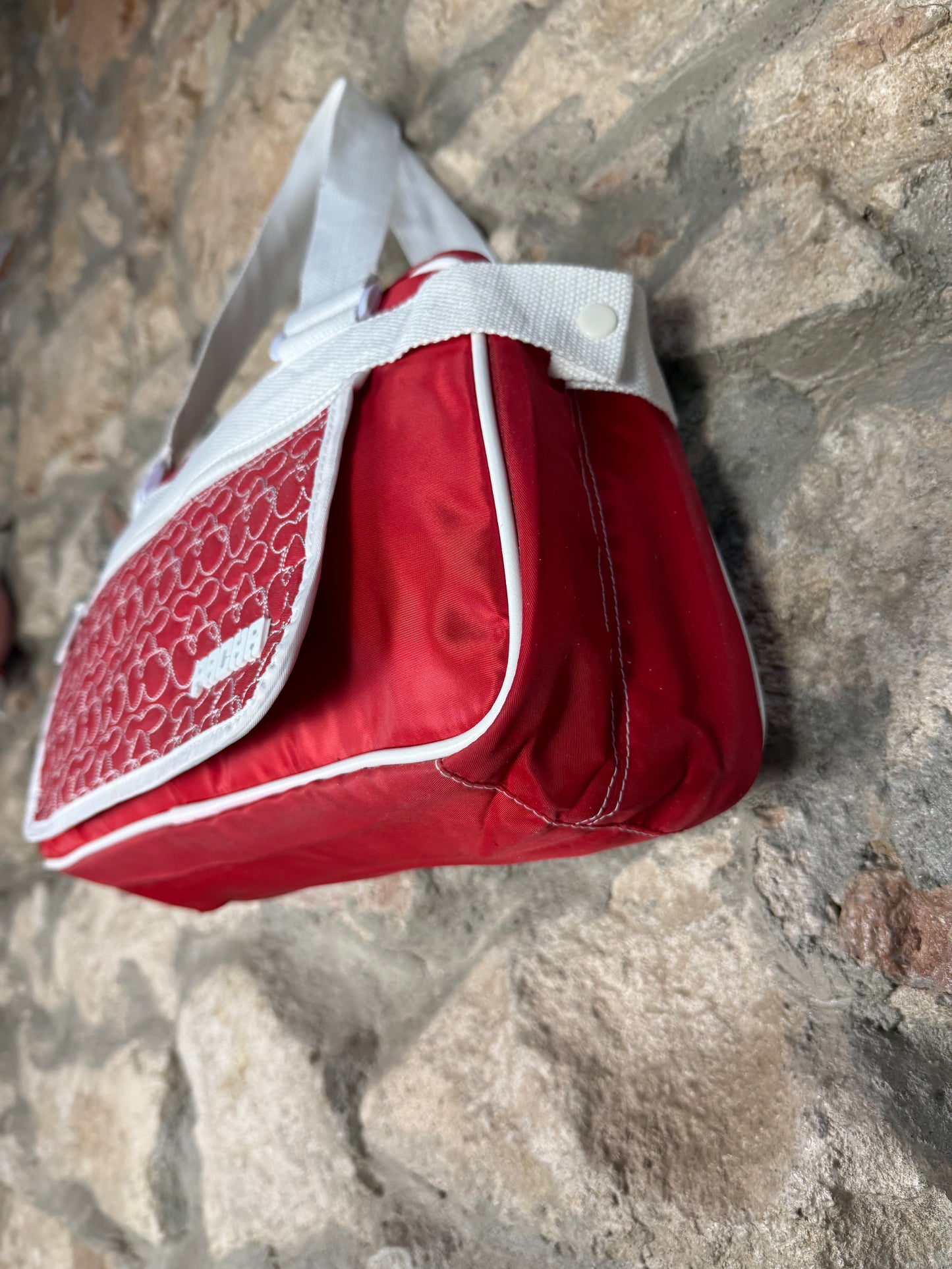 Y2K Pacha Shoulder Bag Red White 2000s