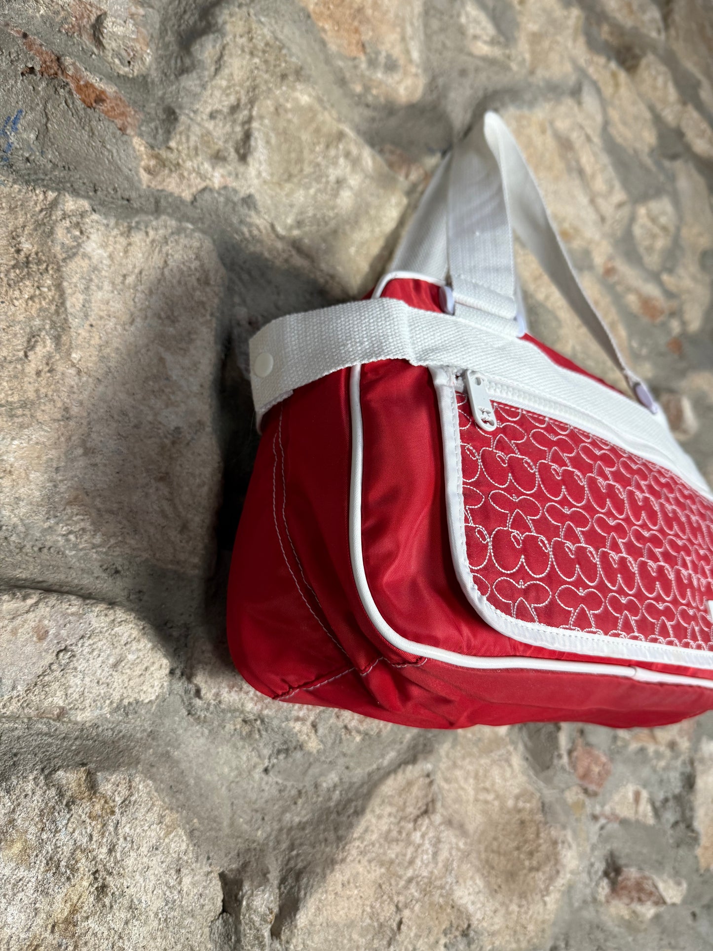 Y2K Pacha Shoulder Bag Red White 2000s