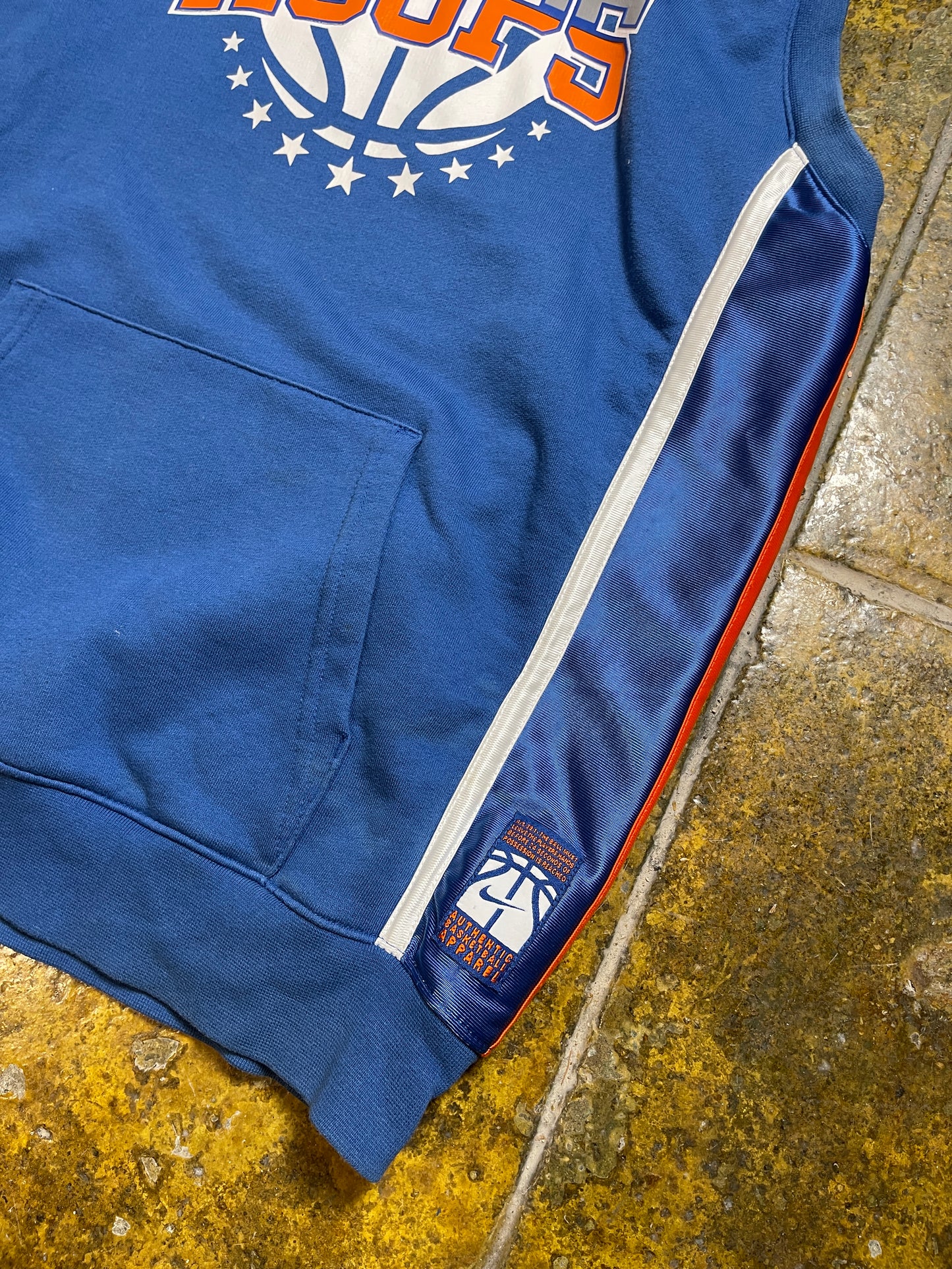 Nike Hoops Sleeveless Hoodie 2000s y2k Blue Orange - S