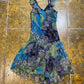 Giulia Lisa Silk Sleeveless Summer Dress Multicolor 2000s y2k Fairy - L